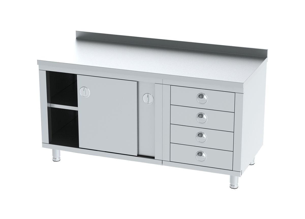 Work Table Sliding Doors & Drawers