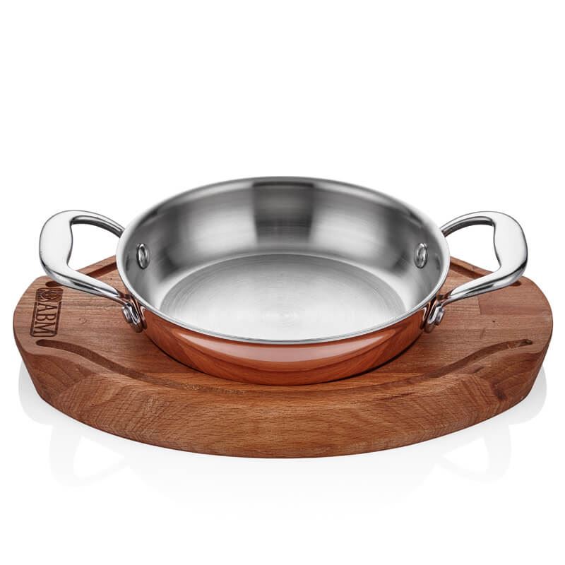 Elite MM Copper Round Dish + Trivet
