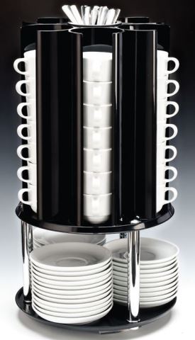 Polycarbonat Revoling Cup, Plate, Spoon Stand