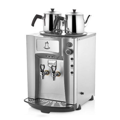 Remta DE11SP Premium Jumbo Şamandıralı Çay Makinesi, 2 Demlikli, 23 L, Gri