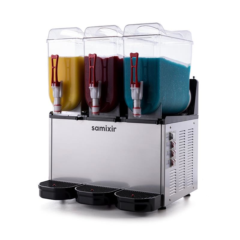 Samixir Ice Slush Triple Meyve Suyu Dispenseri, 12+12+12 Lt